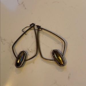 Kendra Scott abalone gunmetal earrings